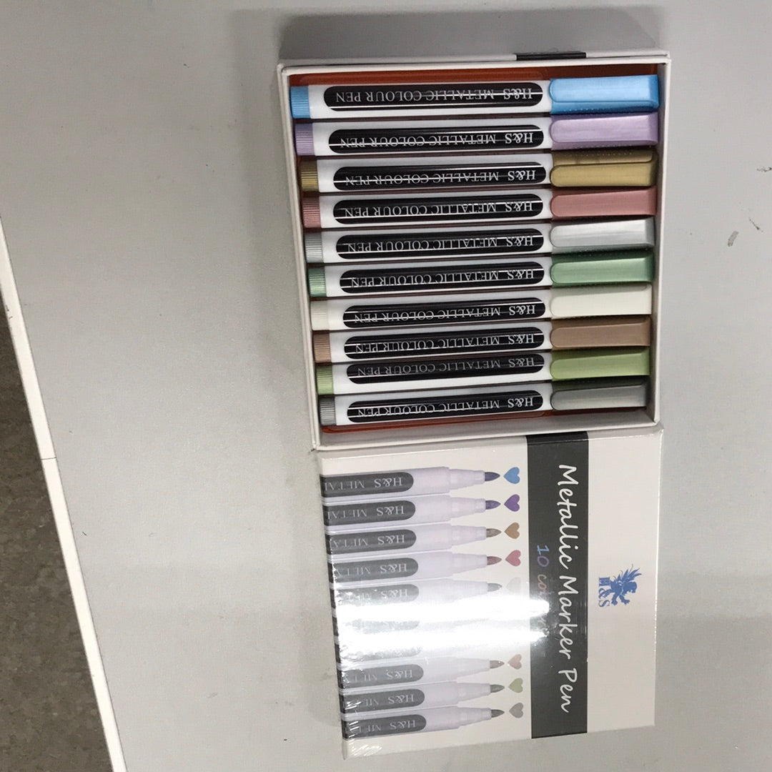 Metallic Marker pen 10 colours 2x